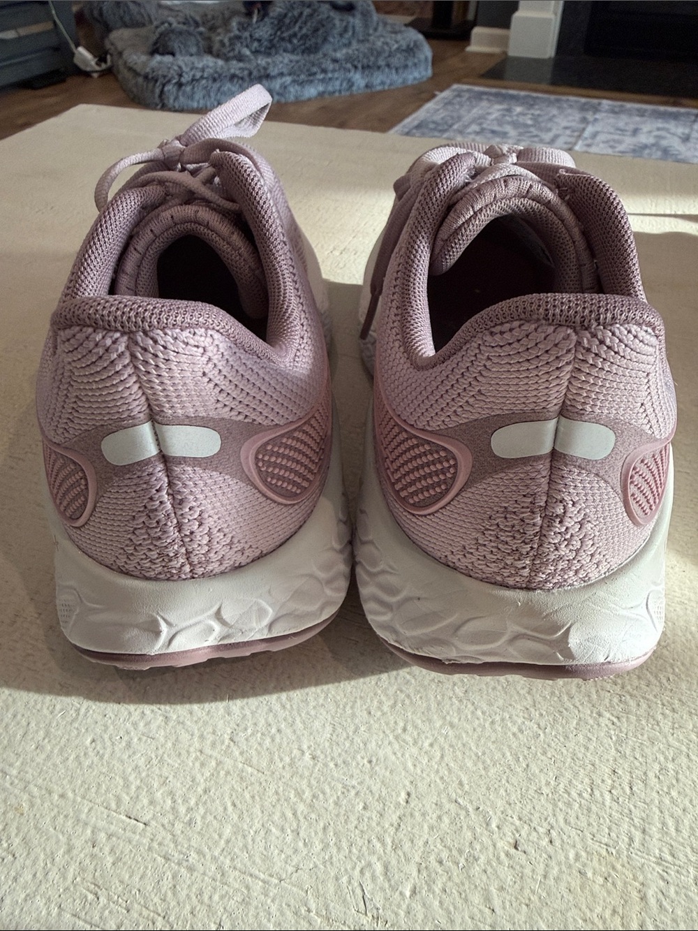 New Balance Women's Pink Knit Fresh Foam Running Sneakers - Picture 4 of 7